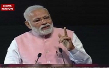 PM Narendra Modi while his meet with Sheikh Hasina in Delhi
