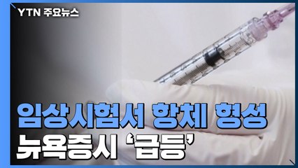 美 기업 임상시험서 코로나19 항체 형성...美 증시 급등 / YTN
