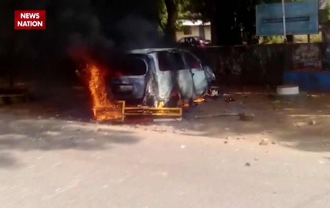 Violent protests erupt in Uttar Kannada, IG western range’s vehicle torched