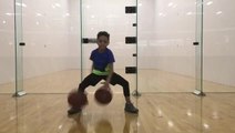Kid Dribbles Two Basketballs at Once