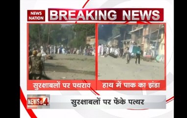 J&K: People pelt stones at security forces in Anantnag