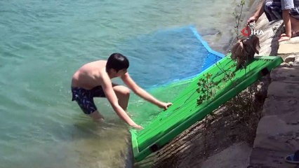 Rekor sıcaklıkta yasak dinlemediler: Kameralara yakalanan bir genç 'Bugün bize izin yok mu?' dedi