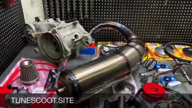 TUNING ENGINE DIO50, AF18. HIGH-END RACING VERSION. How to take full power of dio 2 stroke engine. ( 720 X 720 )