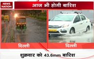 Delhi: Continuous rains cause traffic snarls and waterlogging