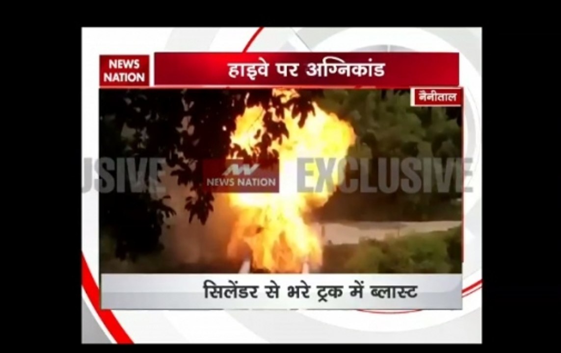 Nainital: Truck charred after huge gas cylinder explosion