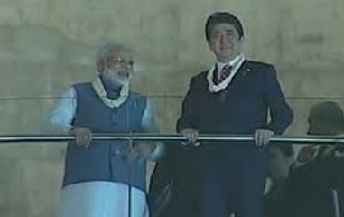 Modi-Abe visit world's largest Mahatma Gandhi museum - Dandi Kutir