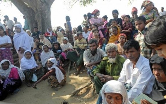 Stone pelting during Pro-Rohingya protests in Jammu and Kashmir