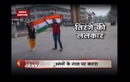 Tanzeem Merani hoist Indian flag at Lal Chowk Srinagar