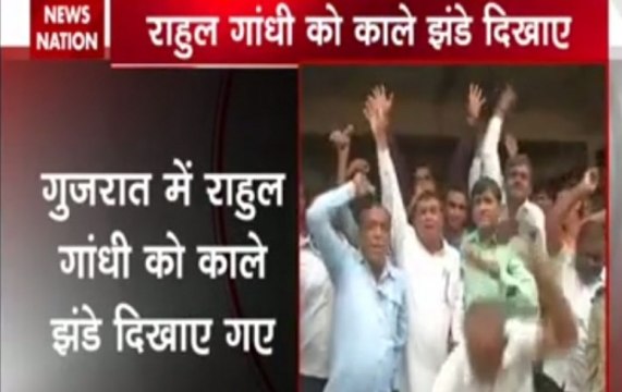Black flags shown to Congress VP Rahul Gandhi in Banaskantha