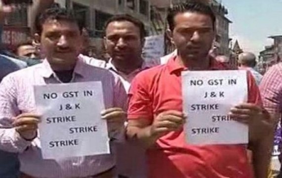 Jammu and Kashmir traders protest against GST