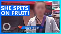 Disgusting Woman Filmed Spitting on Fruit in China