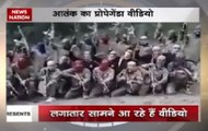 Terrorists shouting slogans at Pakistan occupied Kashmir