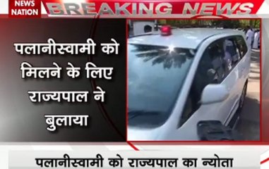 Palanisamy reaches Raj Bhavan along with 11 leaders to stake claim at CM post