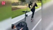 Khloe Kardashian kızı True ile spor yaptı, teknigi dikkat çekti