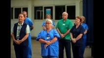 Remembering those we lost : NHS staff gather for Act of Remembrance at Altnagelvin Hospital for all those who lost their battle with COVID-19