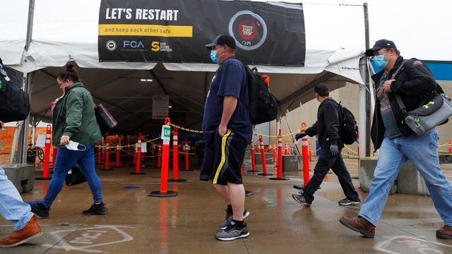 US car plants reopen, workers return to factories