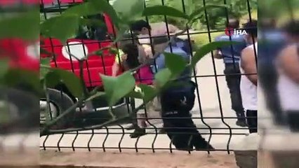 Karantina bölgesine kanalizasyondan girmeye çalışınca mahsur kaldı