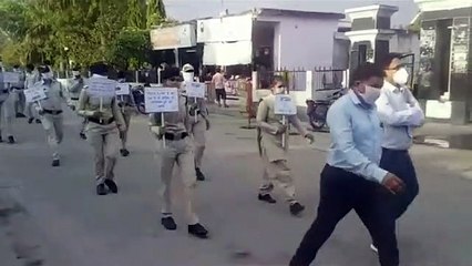 शाजापुर के शुजालपुर  मे फ्लेग मार्च निकला गया