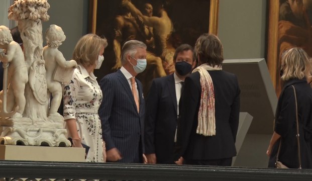 Le couple royal rend visite aux Musées Royaux des Beaux-arts de Belgique qui rouvre ses portes au public