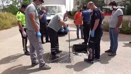 Uyuşturucu için karantina bölgesine kanalizasyondan girmek isterken mahsur kaldı
