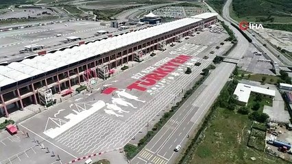 Guinness’e aday ’19 Mayıs’ resmi havadan görüntülendi