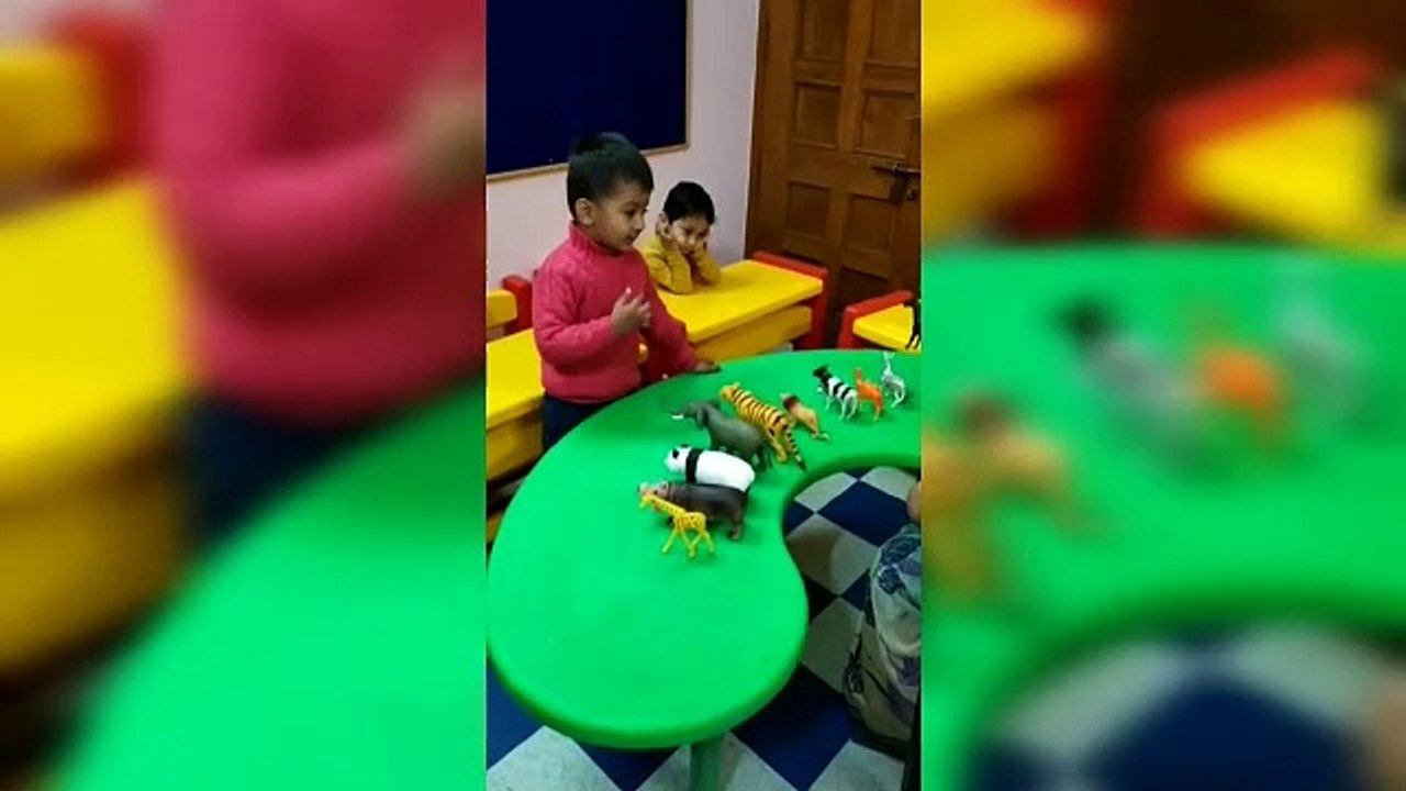 Pre school learning  by our little  champ