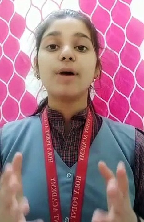 होली पॉइंट स्कूल की छात्रा ने कोरोना वायरस के बारे में दी जानकारी