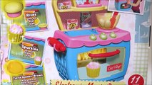 Electronic magic toy oven baking bread rolls muffins sparkling cupcakes cozy village