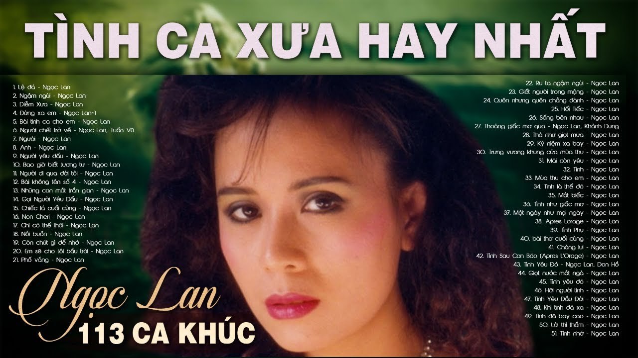 NGỌC LAN - 113 Bản Tình Ca Xưa Hay Nhất KHÔNG QUẢNG CÁO  LK Lệ Đá, Ngậm Ngùi Nhẹ Nhàng Thư Giãn