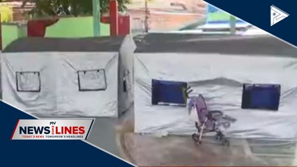 Modular tents shelter homeless families in Navotas City