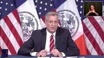 Mayor Bill de Blasio gives an update on New York City's COVID-19 response