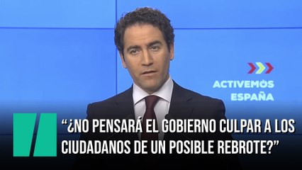 García Egea: "¿No estará pensando el Gobierno en culpar a los ciudadanos de un posible rebrote?