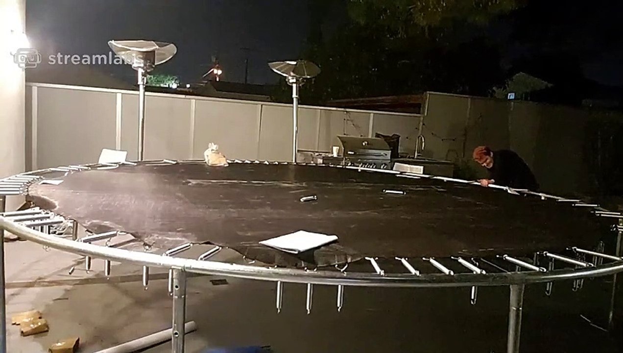 Installation du trampoline