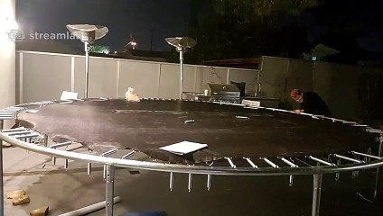 Installation du trampoline