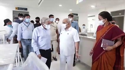 UN MEHTA HOSPITAL AHMEDABAD VISIT BY NITIN PATEL FOR COVID-19 TREATMENT FACILITY