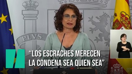 María Jesús Montero: "Los escraches merecen la condena de la sociedad, sea la posición que sea"