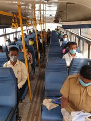 Bus services resume in Karnataka and Telangana after 50 days