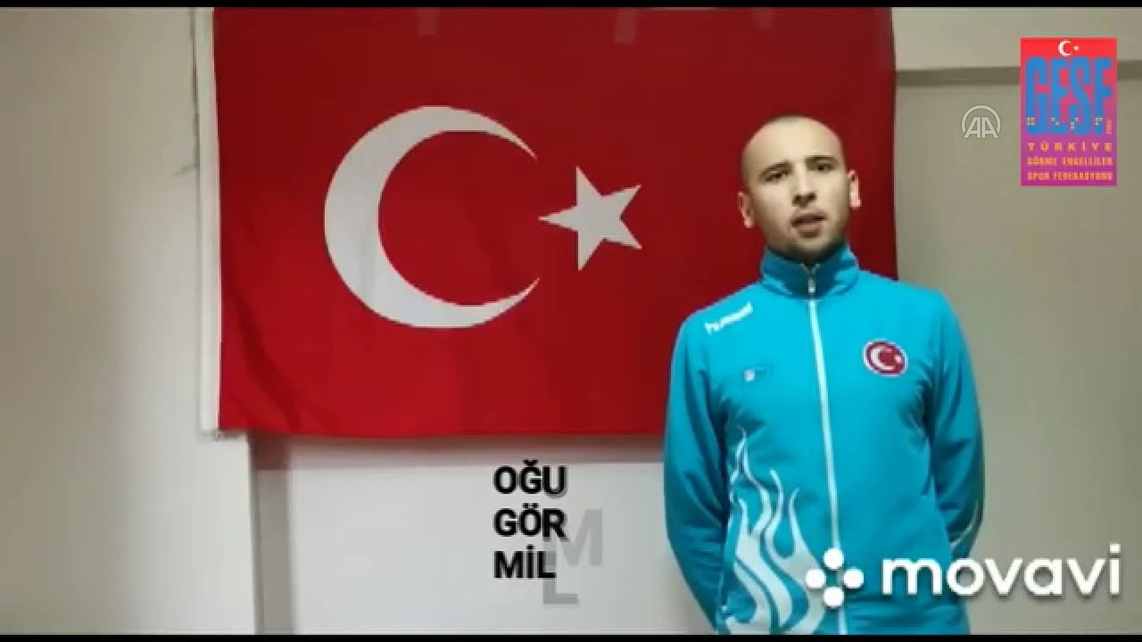 Görme engelli milli sporcular, 19 Mayıs'ı 'Gençliğin Atatürk'e cevabını' okuyarak kutladı - ANKARA