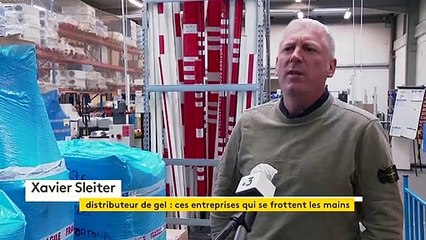 Vidéo. Pour survivre à la crise, des entreprises conçoivent des bornes de gel hydroalcoolique