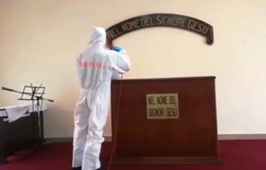 Scaletta Zanclea (ME) - Vigili del Fuoco sanificano un luogo di culto (19.05.20)