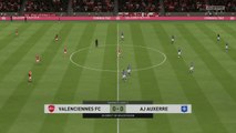 Valenciennes FC - AJ Auxerre sur FIFA 20 : résumé et buts (L2 - 35e journée)