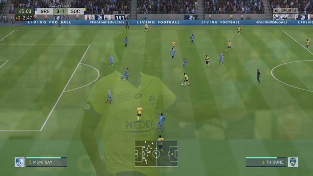 Grenoble Foot 38 - FC Sochaux sur FIFA 20 : résumé et buts (L2 - 36e journée)