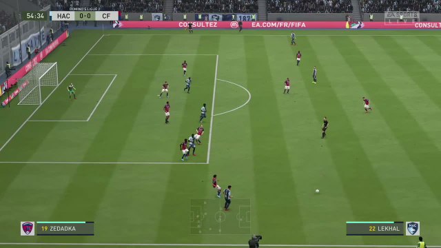 Le Havre FC - Clermont Foot 63 sur FIFA 20 : résumé et buts (L2 - 36e journée)