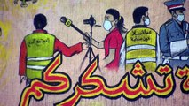 Maroc : des artistes de rue contre le coronavirus