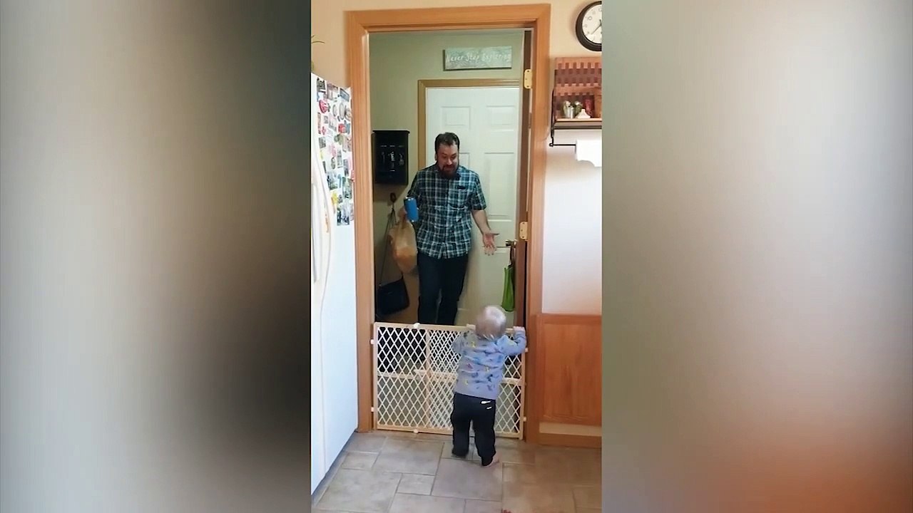 Funny Babies Reactions When Daddy Comes Home