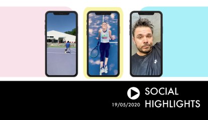 Gaël Monfils practising his trick shots - Social Highlights 19.05.20
