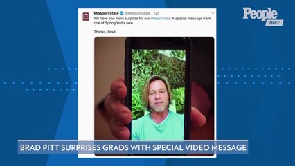 Brad Pitt Surprises Missouri State University Grads in Video Shout-out: 'We're Rooting for You'