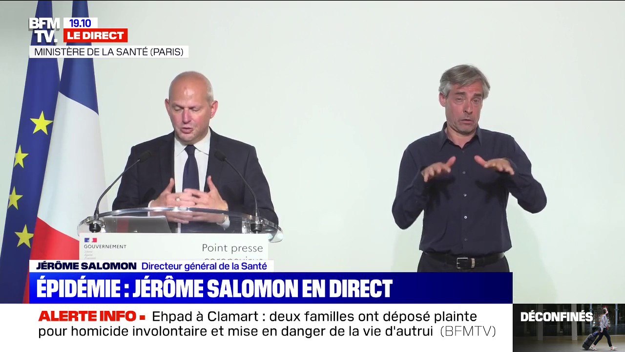 Coronavirus: Jérôme Salomon rappelle que le dépistage et l'identification des personnes contact sont "le coeur de notre stratégie de lutte"