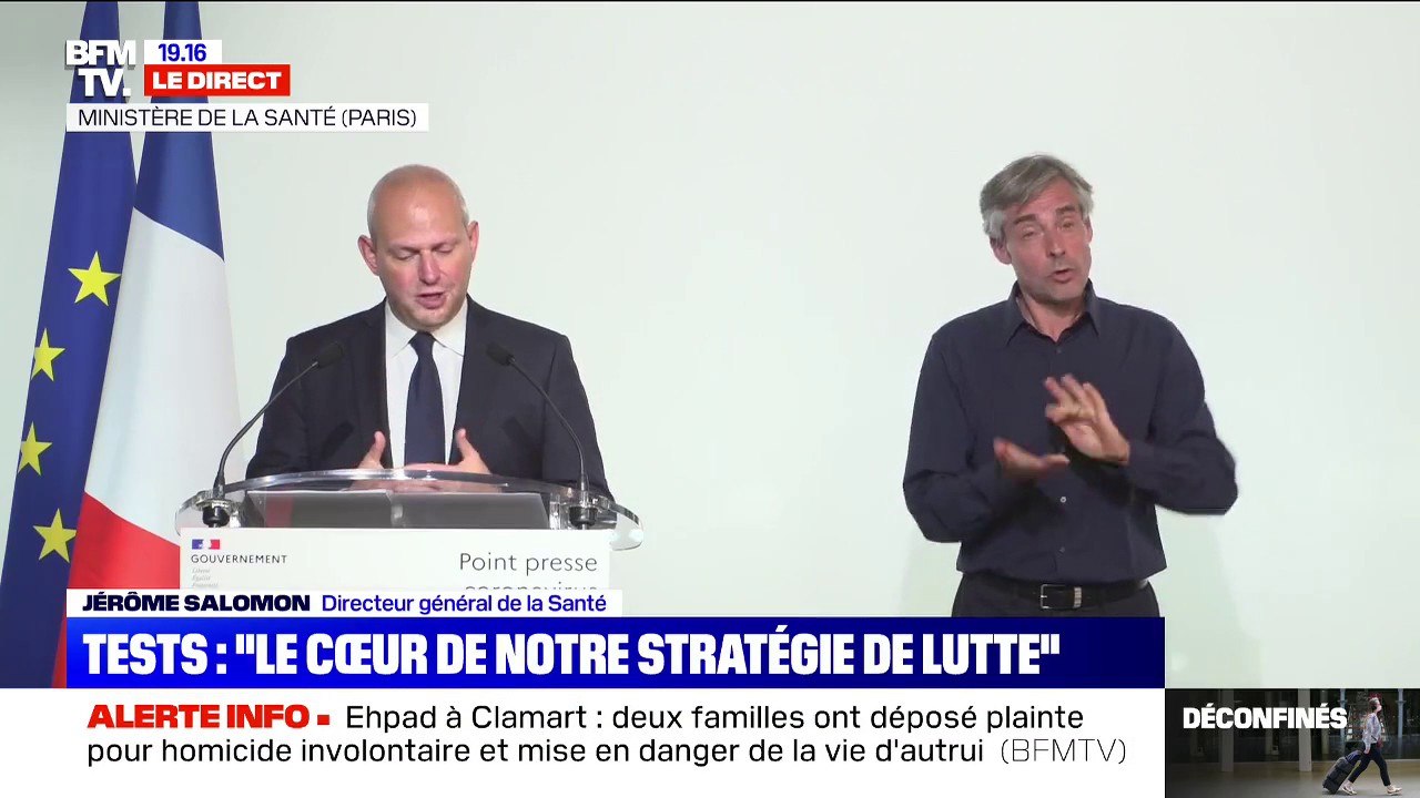 Jérôme Salomon: "Rendez-vous sur le site santé.fr" pour trouver un laboratoire près de chez vous et vous faire tester