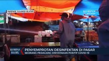 Penyemprotan Disinfektan Di Pasar,Pasca Seorang Pedagang Positif